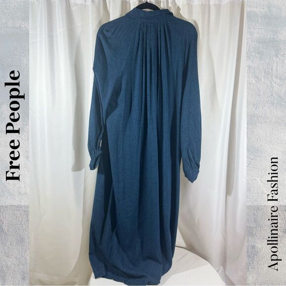 Free People Blue Maxi Dress Medium NWT - Picture 3 of 4